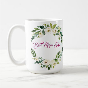Best Mum Ever White Roses Mother's Day Mug