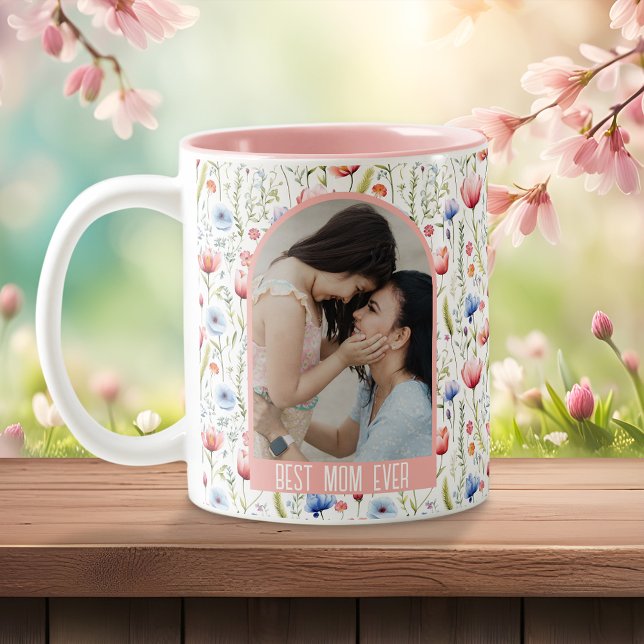 Best Mum Ever Wildflower Arch Photo Mug (Creator Uploaded)