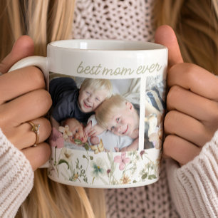 Best Mum Ever Wildflower Photo Coffee Mug