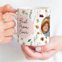 Best Mum Ever Wildflower Photo Mother's Day Mug