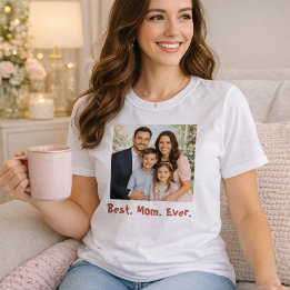 Best Mum Ever with Family Portrait T-Shirt