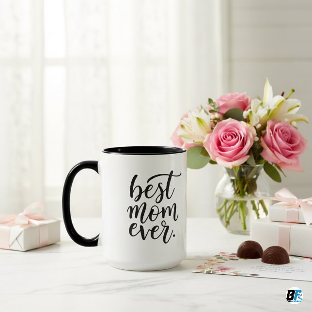 "Best Mum Ever" with mum photo, Mother's Day Gift  Mug (Creator Uploaded)