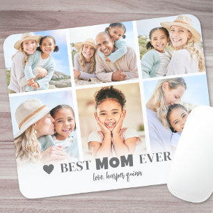 Best Mum Family Photo Collage Mouse Pad