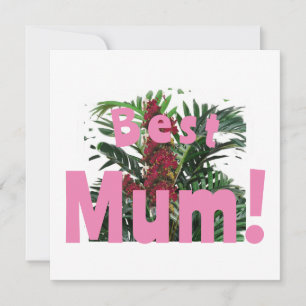 Best Mum! Flat Greeting Card