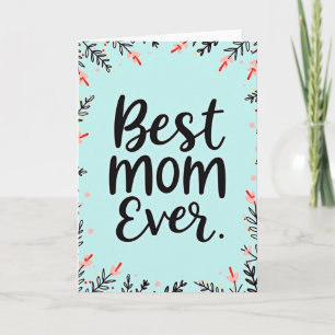 Best Mum Floral Border Card