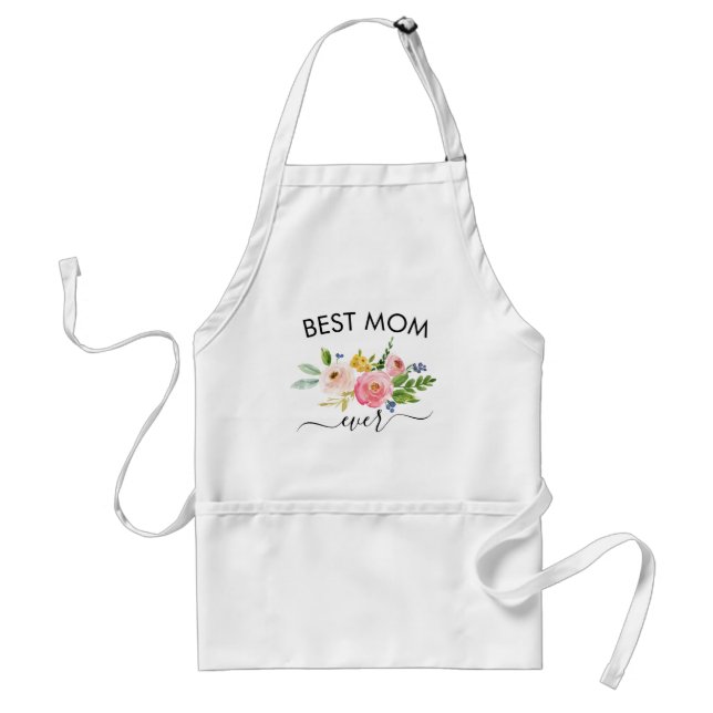 Best Mum Gift Mothers Day Mother Floral Wreath Standard Apron (Front)