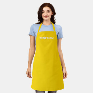 Best Mum golden yellow modern typography cute Apron