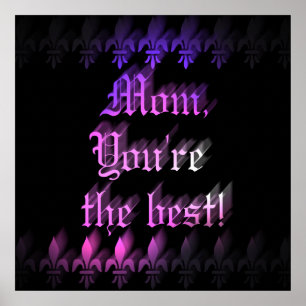 Best mum Gothic style Mothers Day Poster