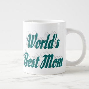 Best Mum green half text Large Coffee Mug
