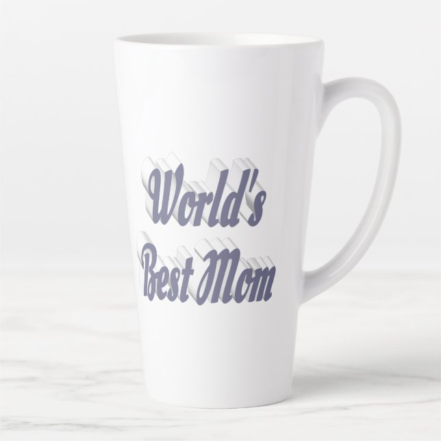 Best Mum grey text Latte Mug (Right)