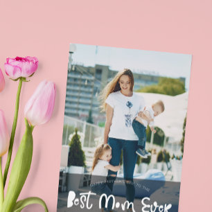 Best Mum Hand Lettering Mother's Day Photo Card