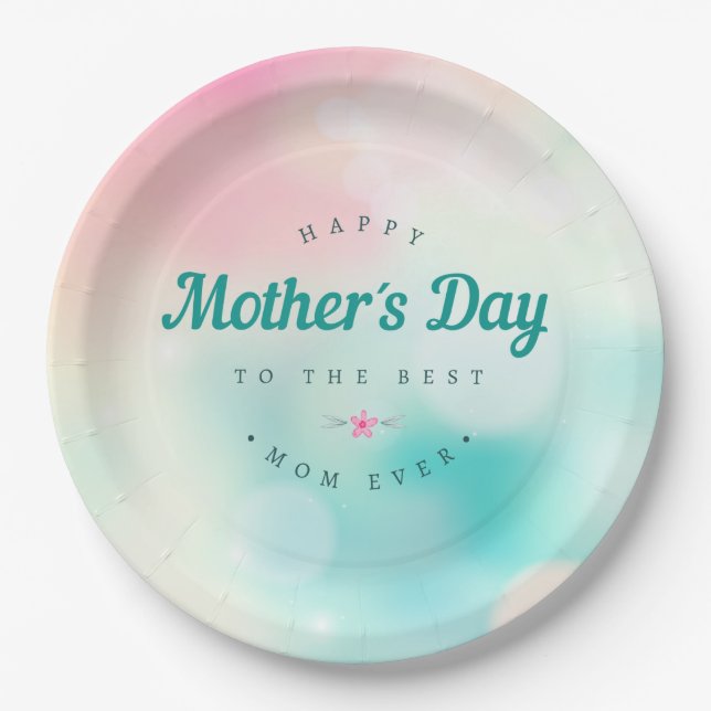 Best Mum Happy Mother's Day | Paper Plate (Front)
