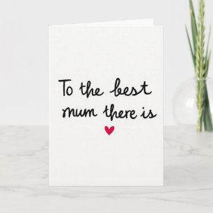 Best Mum Illustration Card