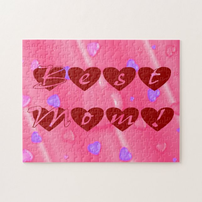Best Mum in Hearts Jigsaw Puzzle (Horizontal)