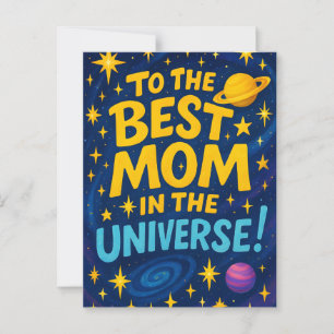 Best Mum in the Universe - Cosmic Mother's Day Postcard