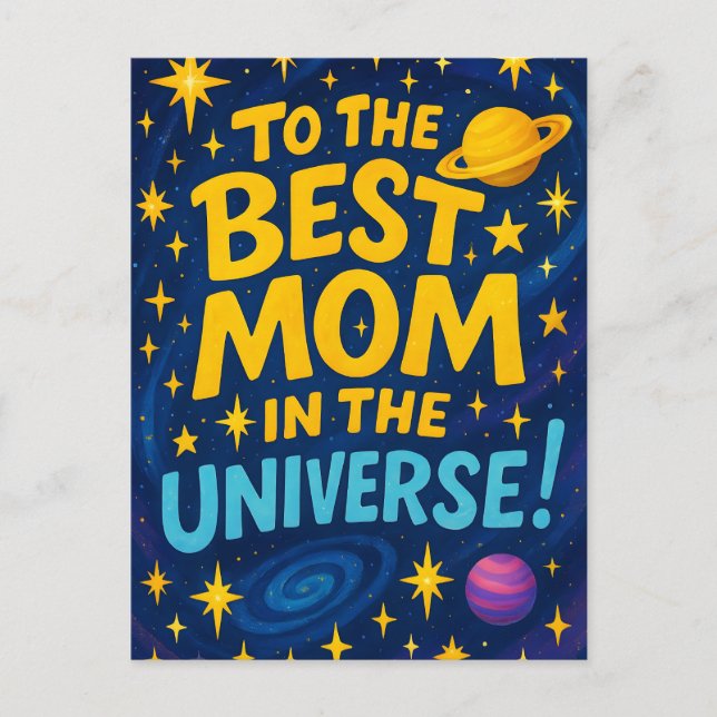 Best Mum in the Universe - Cosmic Mother's Day Postcard (Front)