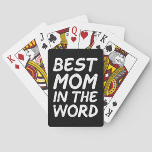 Best Mum in the World  Grandma Mothers Day 2025 Playing Cards