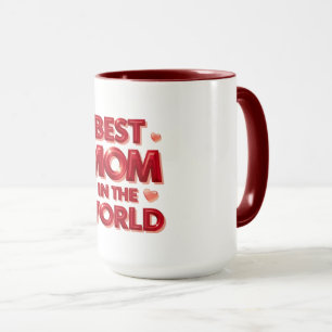 Best Mum In The World Heart Design Cute Mother’s Mug