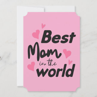 Best Mum In the World : Mothers Day Collection 4 Holiday Card