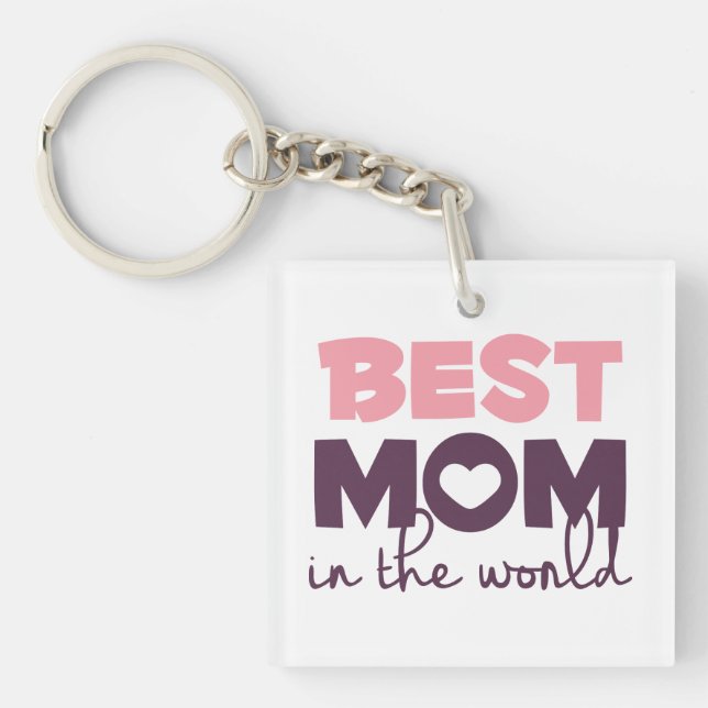 Best Mum in the World Mother's Day Keychain (Front)