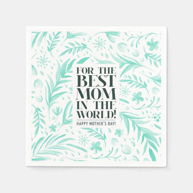 Best Mum in the World Mother's Day | Napkin (Front)