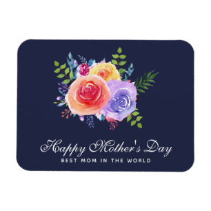 Best Mum in the World Mother's Day Roses Magnet