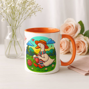 Best Mum Knitting Goose Cozy Mother's Day Gift Mug