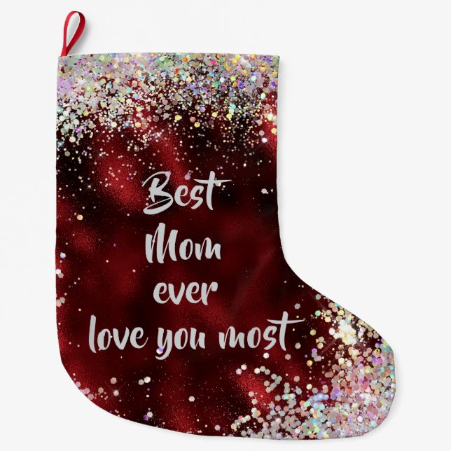 Best Mum Large Christmas Stocking (Front)