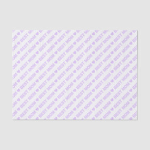Best Mum Lilac on White Tissue Paper