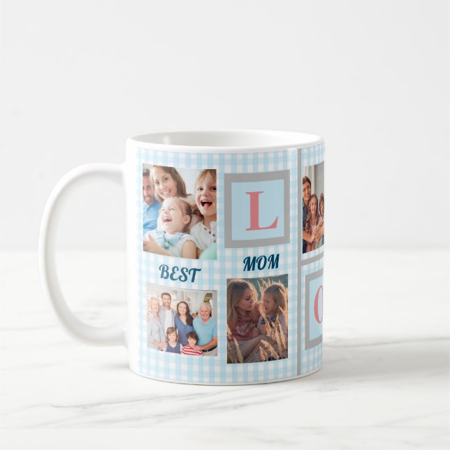 Best Mum LOVE Custom Photo Coffee  Coffee Mug (Left)