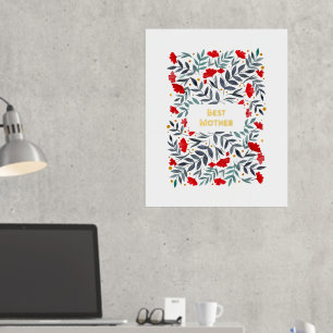 Best Mum Magical Watercolor Garden Mother's Day Foil Prints