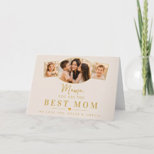 Best Mum Mama Mother’s Day Kids Photo Holiday Card