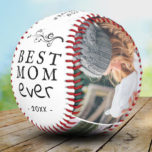 Best Mum Modern Foliage 3 Custom Photos Mother  Baseball