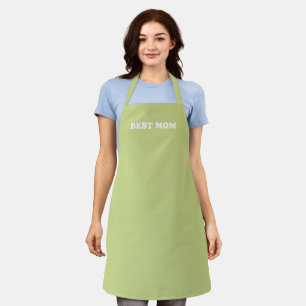 Best Mum, mother, chef, cook avocado green white Apron