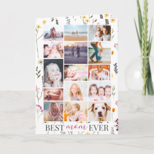 Best mum mother day 15 photo pressed flowers card