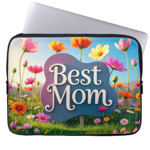 Best Mum Mother's Day Flower Garden Laptop Sleeve