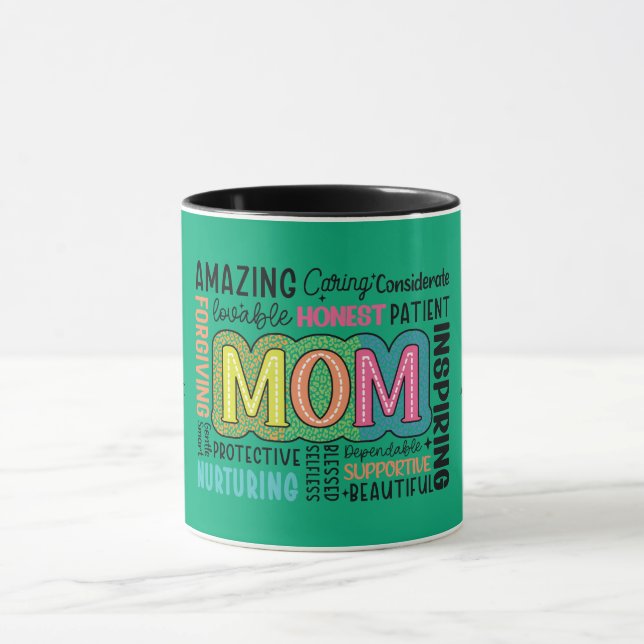 Best Mum Nurturing Inspiring Personalised Mug (Center)