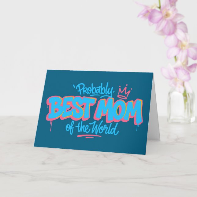 Best Mum of the World Card (Orchid)