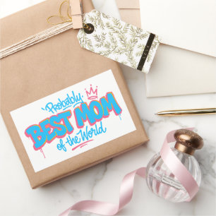 Best Mum of the World Rectangular Sticker