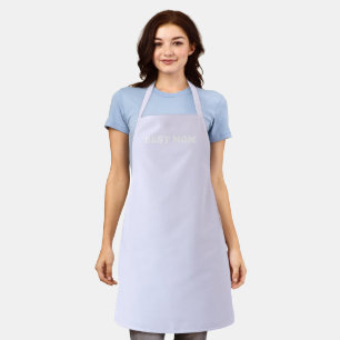 Best Mum pale lavender lilac modern typography  Apron