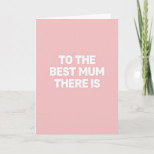 Best Mum Pastel Pink Card