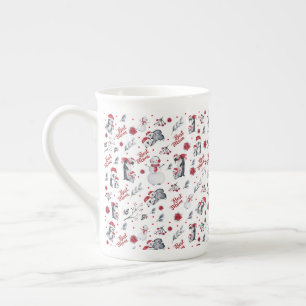 Best Mum Penguin Christmas pattern Bone China Mug
