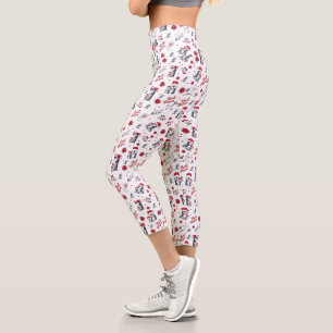 Best Mum Penguin Christmas pattern Capri Leggings