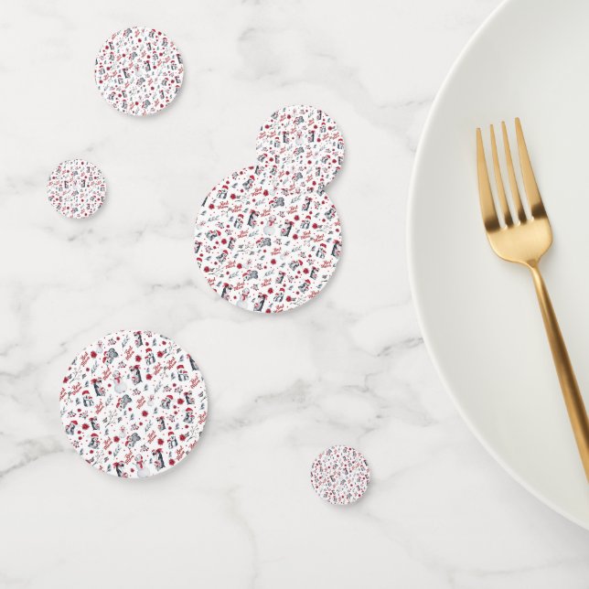 Best Mum Penguin Christmas pattern Confetti (Group)