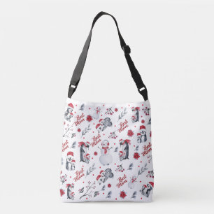 Best Mum Penguin Christmas pattern Crossbody Bag