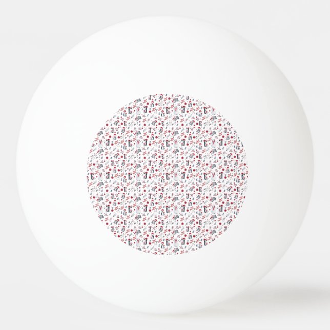 Best Mum Penguin Christmas pattern Ping Pong Ball (Front)