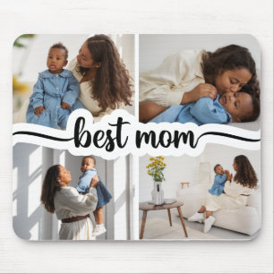 Best Mum Personalised 4 Photo Collage Mouse Pad