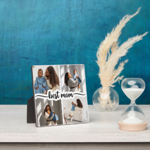 Best Mum Personalised 4 Photo Collage Plaque