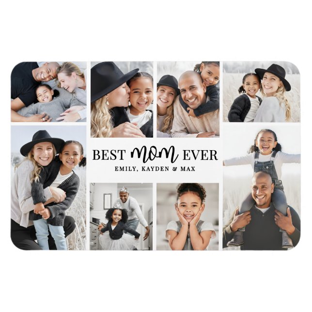 Best Mum Photo Collage Magnet (Horizontal)