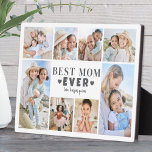Best Mum Photo Collage Plaque<br><div class="desc">Personalised "Best Mum Ever" Photo Plaque with Easel Stand. This fun and stylish photo plaque is a perfect way to showcase cherished memories. The design features space for eight photos, creating a border around the edge while keeping the focus on the meaningful text in the centre. At the centre, "Best...</div>